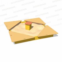 Песочница с крышкой "Кубик" Romana 057.37.00 желтый